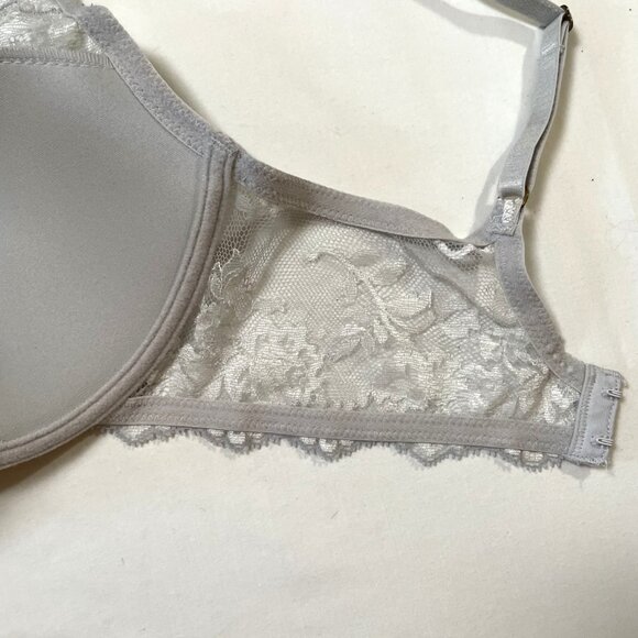 Natori Devotion Contour Undewire Padded Bra 34DD Mink White Lace - Picture 6 of 13